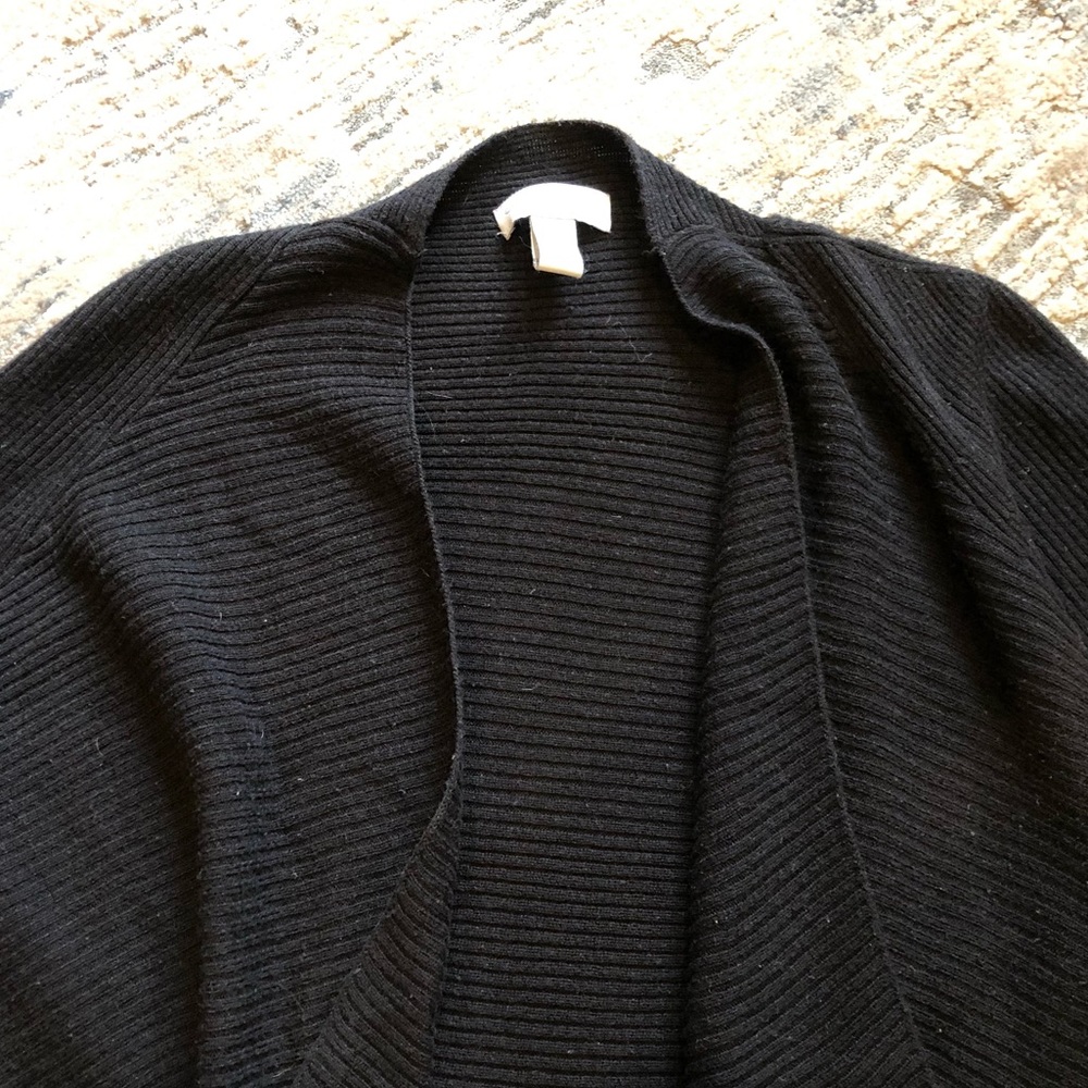 Charter Club petite black swing cardigan p/s